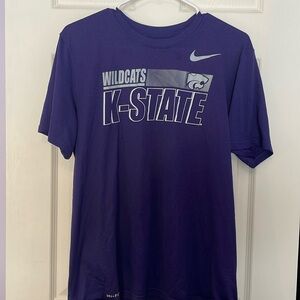 Nike T-shirt, Kansas State University, KSU Wildcats size large. Dry fit.